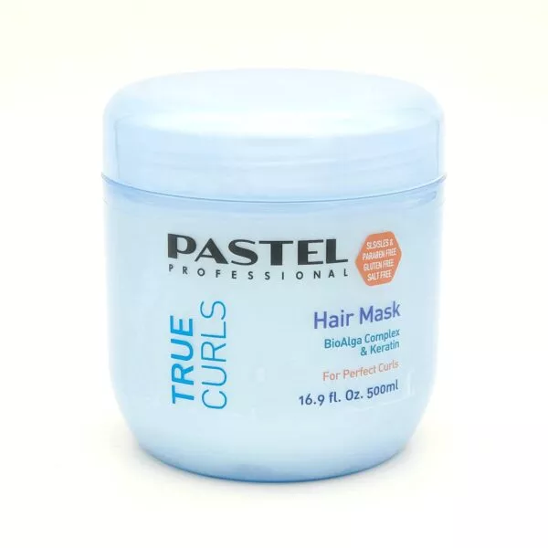 מסכת קרטין ללא מלחים לשיער מתולתל 500 מ”ל PASTEL